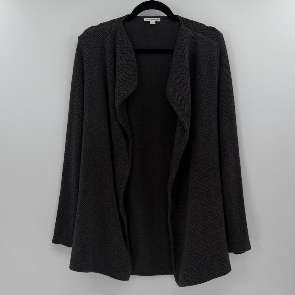 James Perse Women's Open Front Wrap Cardigan - Dark Gray - 3 or US Large